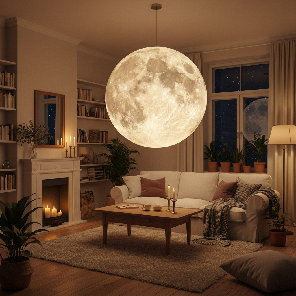 Hanging Moon Lamp
